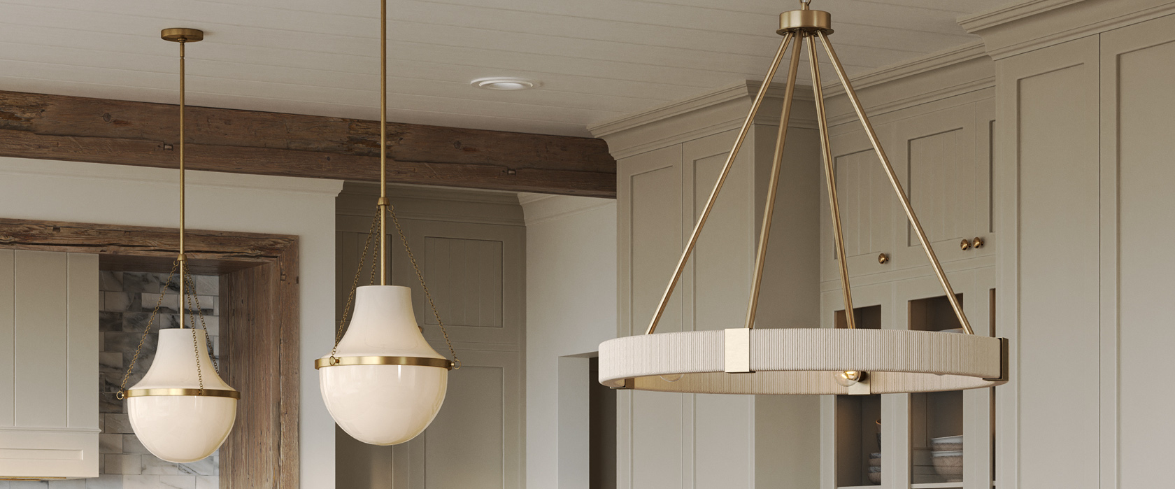 Delaney Pendant by Capital Lighting and Collins Pendant by Hinkley